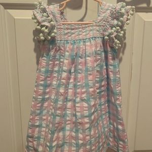 Pastel Dress with detailed sleeves 2T
